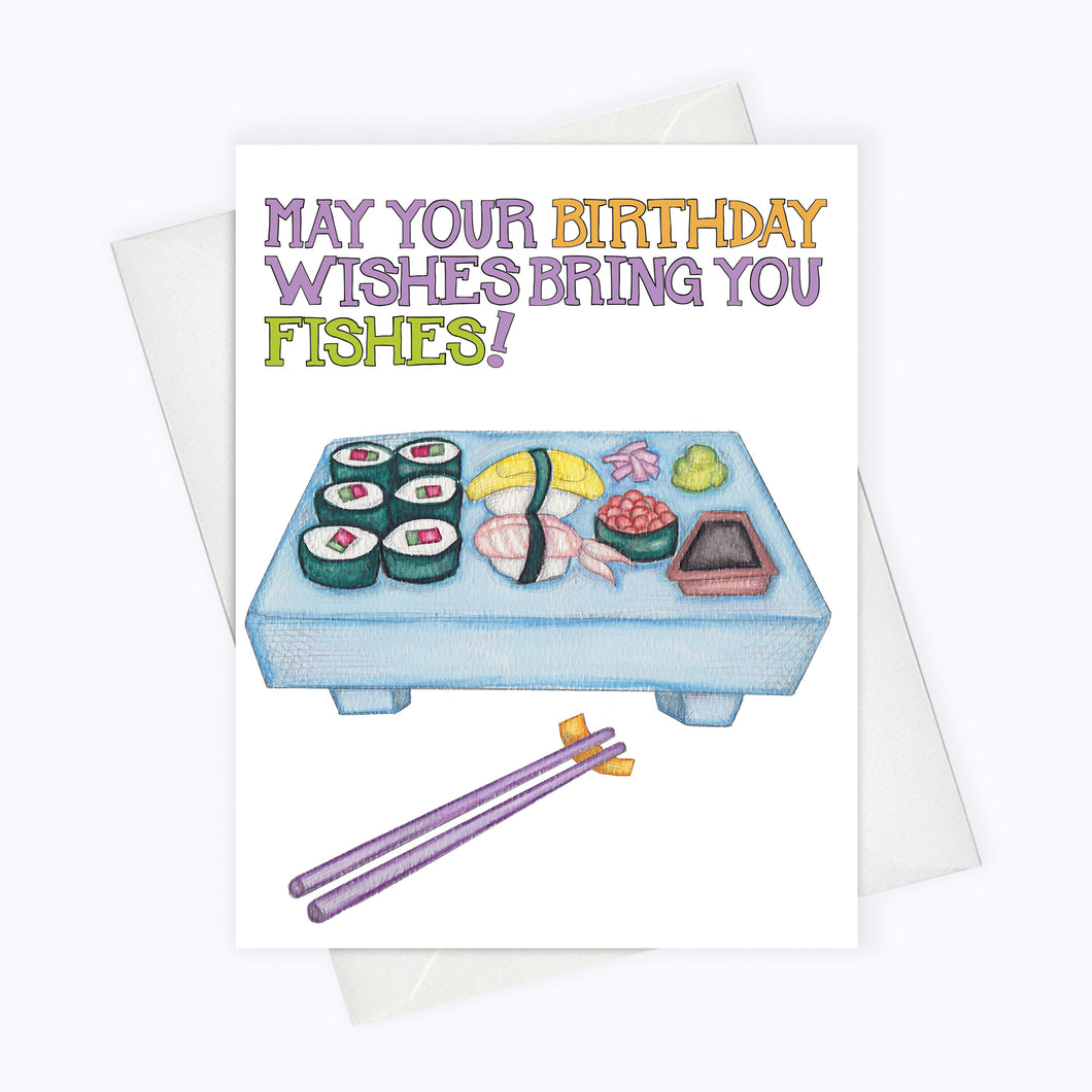 sushi birthday card