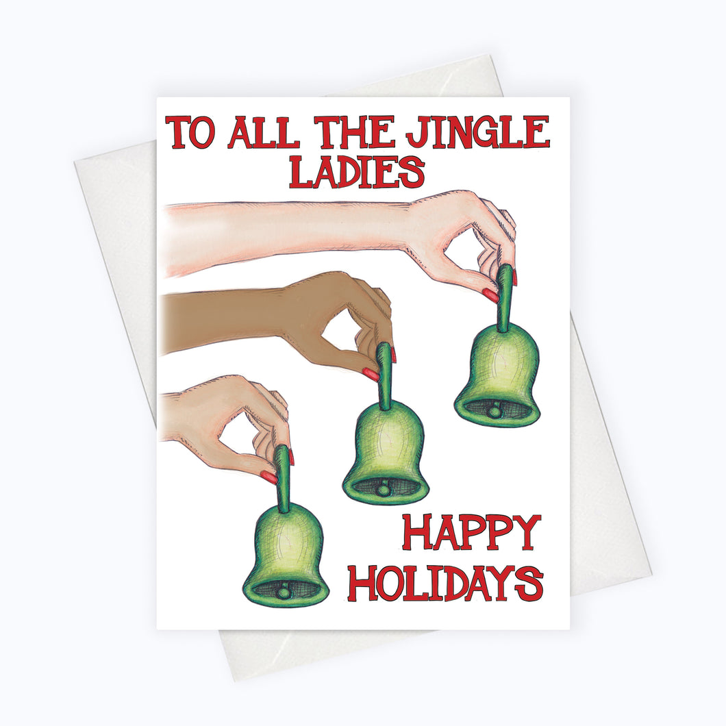 all the jingle ladies holiday card for the ladies, holiday card for the girls, girl gang christmas card