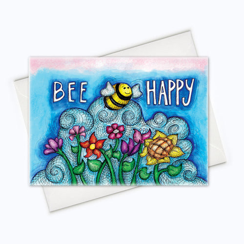 Bee Happy Love Card Cute Friendship Card