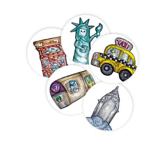 NYC COASTERS - New York City Paper Coasters - NY Skyline Party Coasters