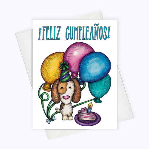 SPANISH BIRTHDAY CARD | Dog Birthday Card en Español | Spanish Feliz Cumpleaños Card | Spanish Card | Puppy Birthday | Dog Feliz Cumpleaños Card | Spanish Greeting Card