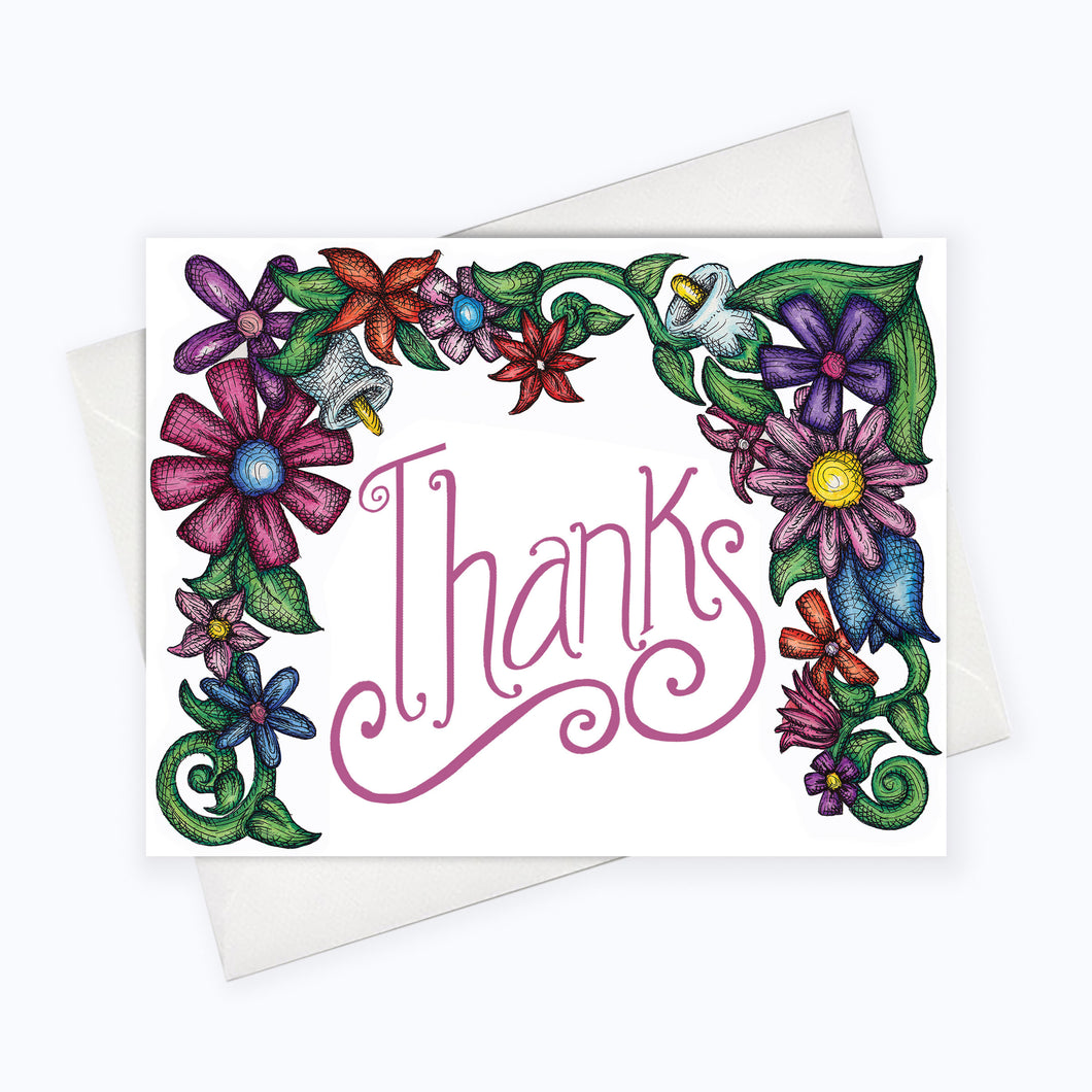 THANK YOU CARD - Thank You Flowers Card