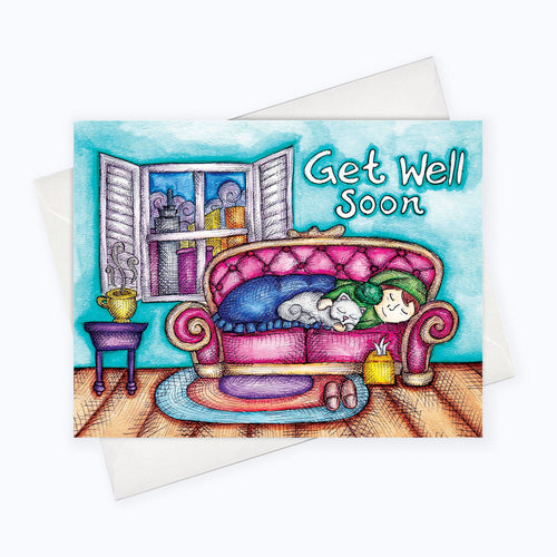 GET WELL SOON CARD | Sympathy Card | Feel Better Greeting Card | Sympathy Stationery | Friendship Card | Get Well Greeting Card
