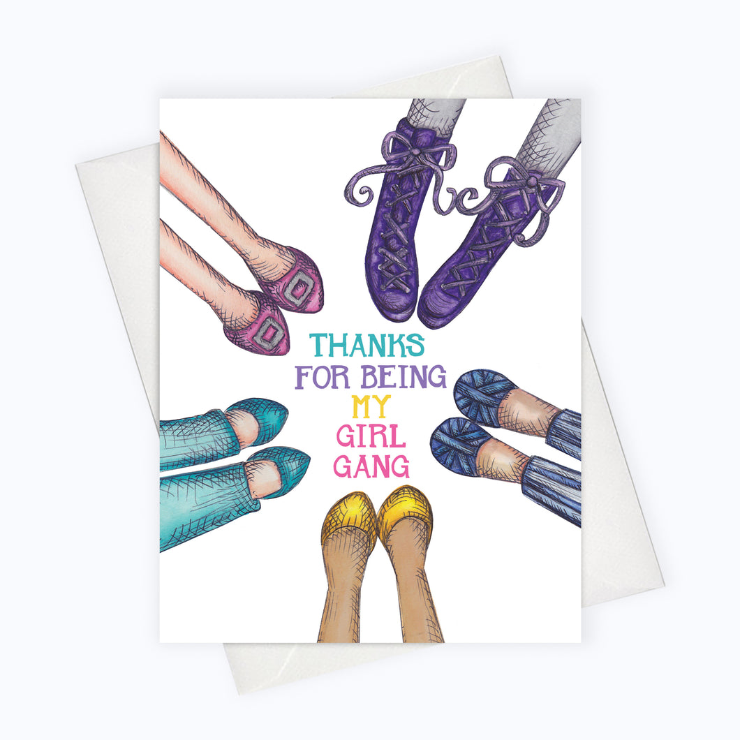 GIRL GANG CARD | Women Empowerment Card | Women Friends | Cards for the Squad | GALENTINE'S DAY CARD | Happy Galentines Card | Lady friends Card | Friendship Greeting Card