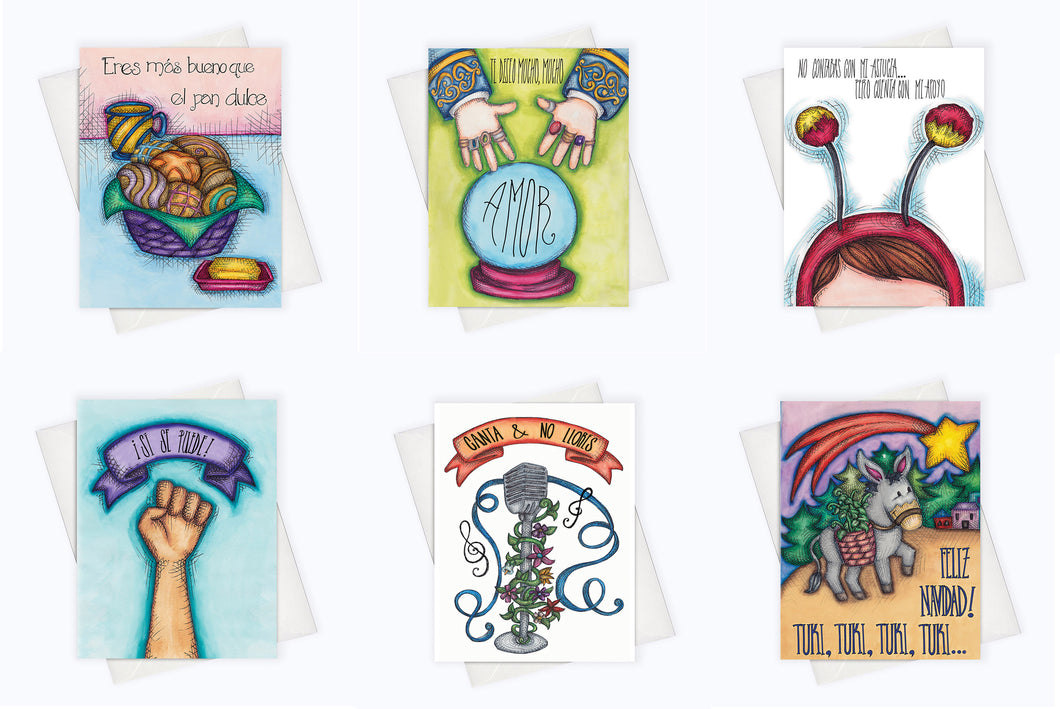 LATINX CARDS STARTER PACK | Set of 6 Spanish Cards & Latinx Cards (WE ALL GROW #AMIGAS PROMO)