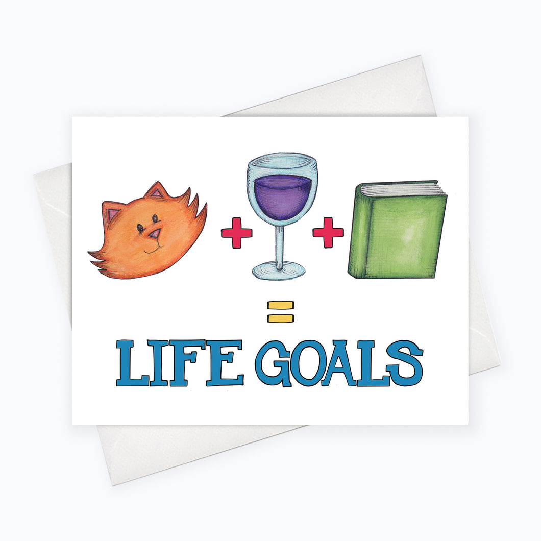 Cat Life Goals Card Life Goals Art