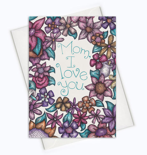 floral mother's day card