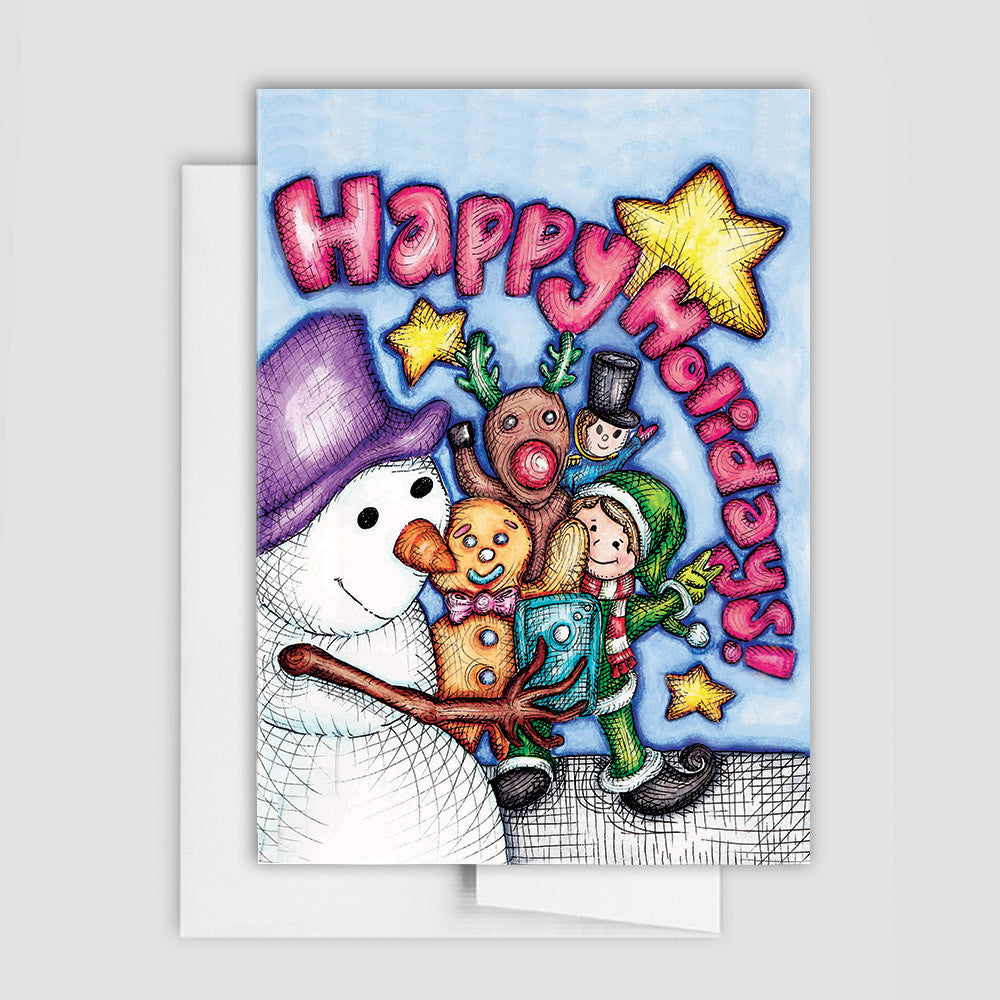 SELFIE HOLIDAY CARD -  Holiday Characters Card